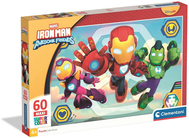 Clementoni Kinderpuzzle Marvel Iron Man – Puzzle 60 Maxiteile – Puzzle für Ihr Kind – Lernspielzeug – Puzzles für Kinder ab 4 Jahren