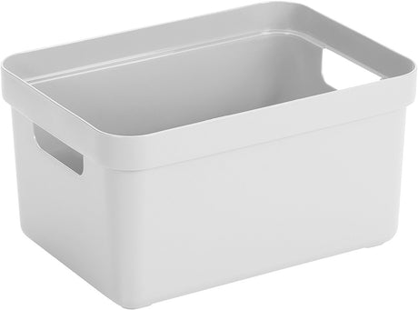 Sunware Sigma Home Aufbewahrungsbox 5l – 25,2x17,5x12,2 cm – weiß – BPA-freier Kunststoff, stapelbar (Deckel separat erhältlich) – stilvoller Aufbewahrungskorb für Kinderzimmer Wohnzimmer