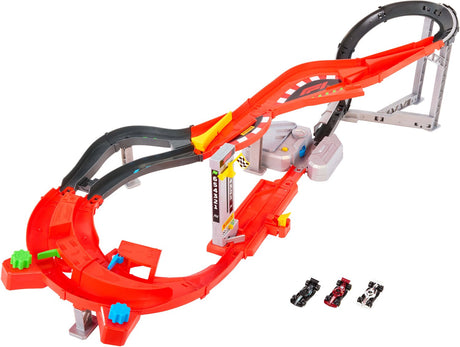 Hot wheels racing formula 1 downhill circuit race baanset met 3 f1-auto's