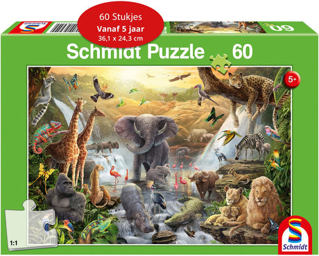 Schmidt - Puzzle - Tiere in Afrika - 60 Teile - Kinder - ab 5 Jahren