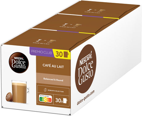 Nescafé Dolce Gusto Kapseln Café au Lait – 90 Kaffeetassen für 90 Tassen Kaffee