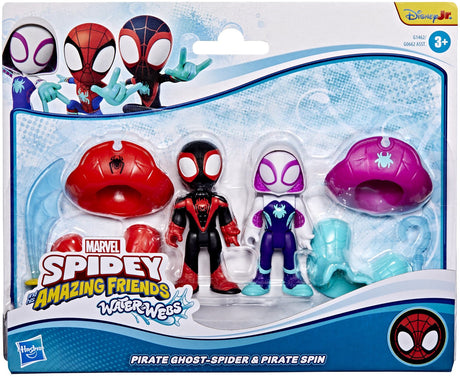 Hasbro marvel spidey and his amazing friends water-webs pirate spin en pirate ghost-spider - actiefiguren