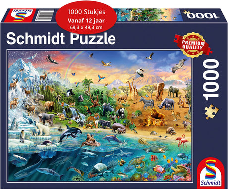 Schmidt - Puzzle - Die Welt der Tiere - 1000 Teile - Erwachsene - ab 12 Jahren