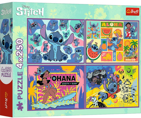 Trefl Puzzle Disney Lilo Stitch – 4x250 Teile – FSC-Mix.