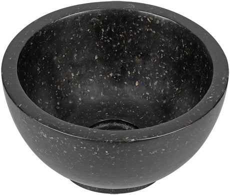 Differnz Flusswaschbecken - 23x23x12cm - Terrazzo schwarz