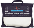Lucovitaal bamboe steun zitkussen (wit) 37 cm x 46 cm x 8 cm