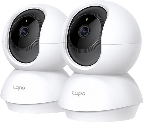 TP-Link Tapo C200 Sicherheitskamera für den Innenbereich, 2er-Pack – 1080p – Full HD – Schwenk-/Neigefunktion – WLAN-Kamera