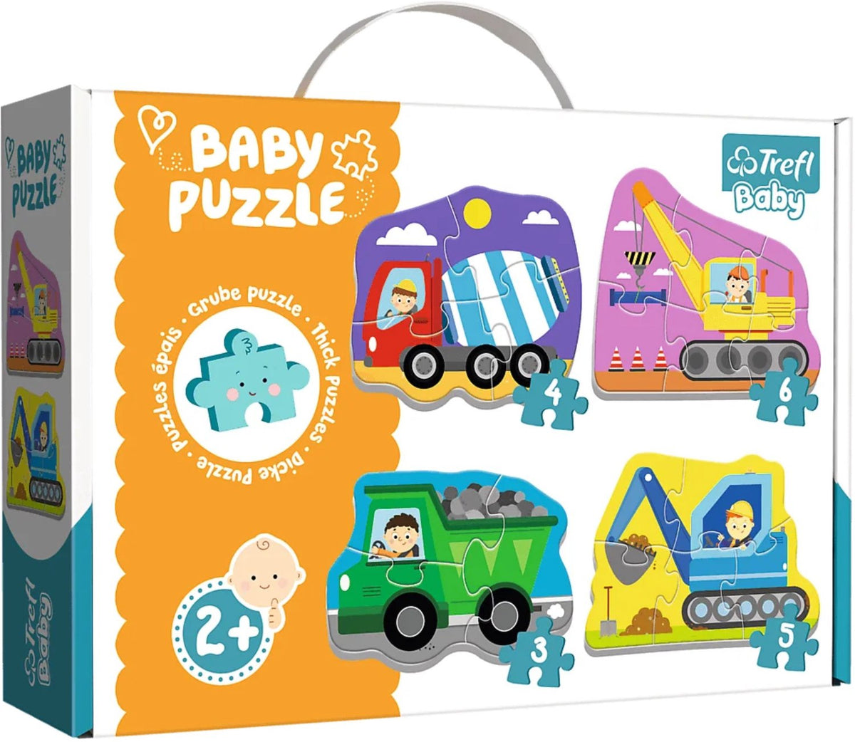 Trefl Babyfahrzeuge auf der Baustelle Puzzle – 18 Teile – ab 3 Jahren