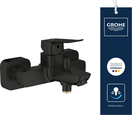 Grohe Dice Wannenmischer – mit Umsteller – inklusive S-Kupplungen – mattschwarz