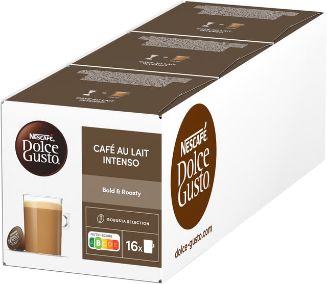 Nescafé Dolce Gusto Kapseln Café au Lait Intenso – 48 Kaffeetassen für 48 Tassen Kaffee