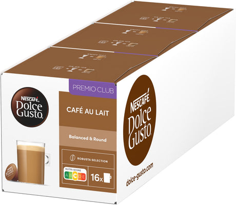 Nescafé Dolce Gusto Kapseln Café au lait – 48 Kaffeetassen für 48 Tassen Kaffee