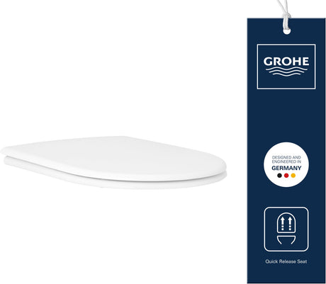 Grohe Essence WC-Sitz – Absenkautomatik – Schnellverschluss – Alpinweiß