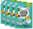 Marcel's green soap kleur wasmiddel navulling - perzik jasmijn - 4 x 1l - 92 wasbeurten