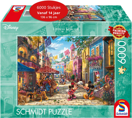 Schmidt - Puzzle - Disney, Mickey Minnie in Mexiko - Thomas Kinkade Studios - 6000 Teile - Erwachsene - ab 14 Jahren