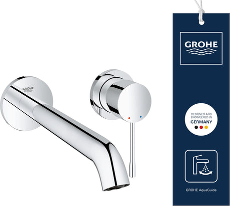 Grohe Essence neue Wand-Einbau-Waschtischarmatur – Unterputz-Einheit – ohne Unterputz-Einheit – langer Auslauf – Chrom – wassersparend