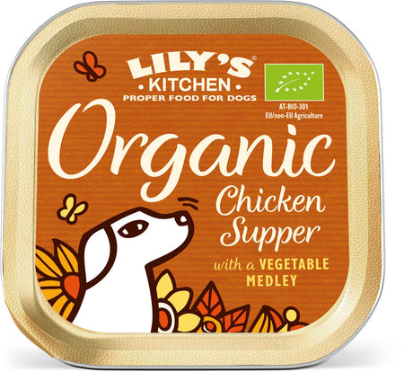 Lily's Kitchen Bio-Pastete – Nassfutter für Hunde – mit Huhn – 11 x 150 g – nl-bio-01
