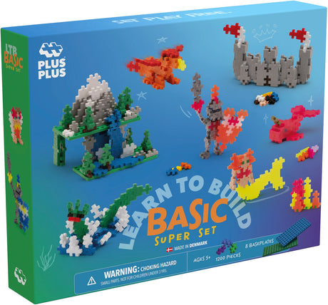 Plus-Plus Bauen lernen 1200-teiliger Baukasten – 3811 – Konstruktionsspielzeug – Konstruktionsspielzeug – Set mit Bausteinen – ab 5 Jahren