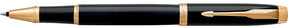 Parker im Tintenroller | schwarzer Lack mit Goldfinish | feine Feder | schwarze Tinte | Geschenkverpackung