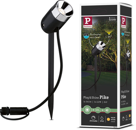 Paulmann Plug Shine LED Gartenstrahler Pike Loose Spot IP65 3000K 2,2W Anthrazit