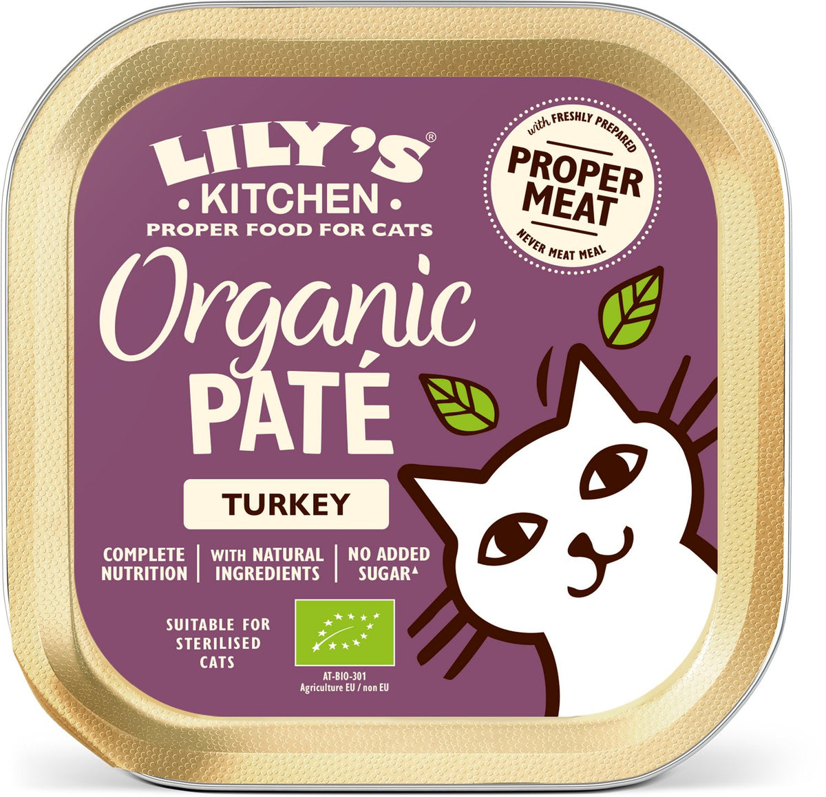 Lily's Kitchen – Katzenfutter – Nassfutter – Bio-Truthahnpastete – 19 x 85 g