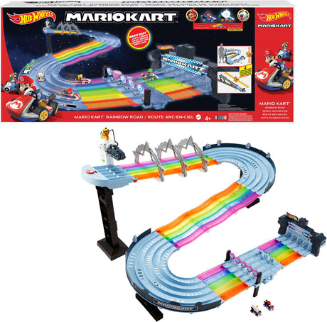 Hot Wheels Mario Kart Rainbow Racing Set Spielset