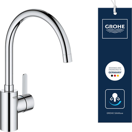 Grohe Eurosmart Cosmopolitan Küchenarmatur – hoher Auslauf – 150° Schwenkbereich – Chrom