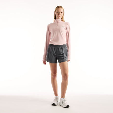 New balance sport essentials space dye 1 4 dames sporttrui - pink chalk m