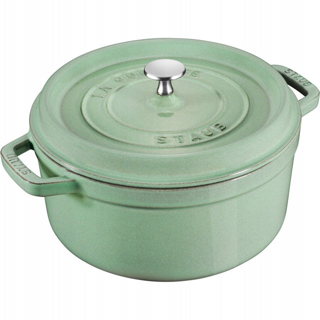 Staub la cocotte gietijzeren pan 5.2l mintgroen