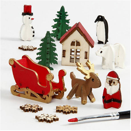 Creativ Company CC DIY Holzfiguren Weihnachten L: 15,5cm B: 17cm