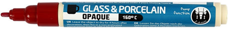 Creativ Company CC Glas- und Porzellanmarker, undurchsichtig, dunkelrot