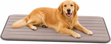 Flamingo-Hundekissen – Hundekorb – orthopädisches Xana rechteckig taupe xxl – 116 x 69 cm – Memory-Schaum – rutschfeste Unterseite – perfekt für Hundebox