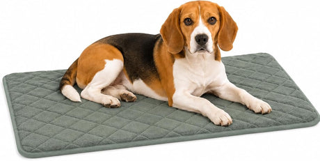 Flamingo-Hundekissen – orthopädisches Hundekissen – Bankkissen aus Memory-Schaum – Weimargrün m – hochwertiges Luxus-Drahtkäfigkissen – 85,5 cm
