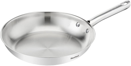 Tefal Duetto auf B8660434 – Bratpfanne – 24 cm – Induktionsgeeignet – knuspriges Backergebnis – Premium-Edelstahl – genietete Griffe – Bratpfanne