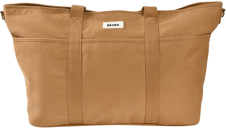 Béaba Madrid XXL Stilltasche – PFAS-freie Wickeltasche – Wickeltasche mit 11 Aufbewahrungsfächern – 65 x 18 x 34,5 cm – inklusive isothermischem Fach für Wickelauflage – Ocker