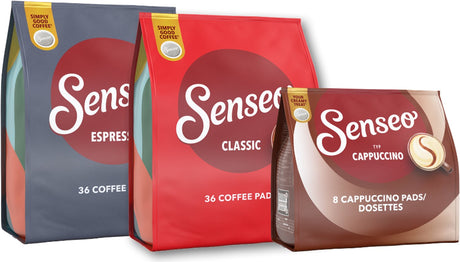 Senseo-Kaffeepads-Variationspaket – 3 Geschmacksvarianten – 80 Pads