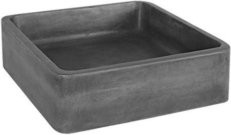 Differnz Marba Waschbecken quadratisch 40x40x12 Beton dunkelgrau