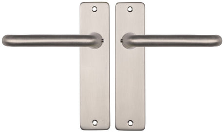 Starx Türgriff Silber - Edelstahloptik - Türbeschläge - Türgriff mit Schild - Rollo - Türgriff Coupe - 43 x 180 mm - ã˜ 18 mm