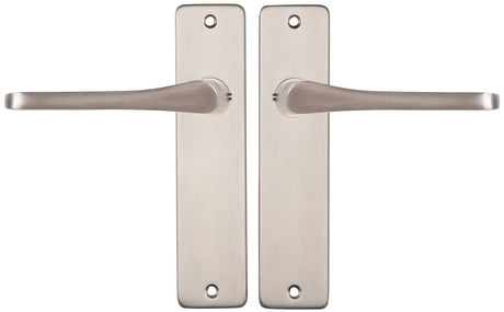 Starx Türgriff Silber - Edelstahloptik - Türbeschläge - Türgriff mit Schild - Rollo - Türgriff Butterfly - 43 x 180 mm - ã˜ 18 mm