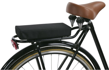 Dunlop bike pillow - fietskussen voor fietsbagagedrager - comfortabel zitkussen - geschikt voor e-bike - polyester - eenvoudig bevestigen met kabelbinders - zwart - 150 x 50 x 315 mm