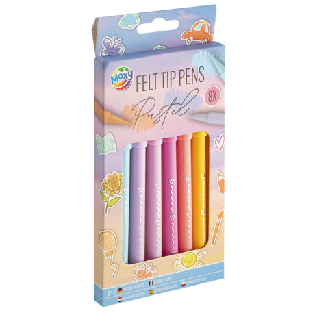 Kreativ-Bastelgruppe Filzstifte Pastell, 8 Stk.
