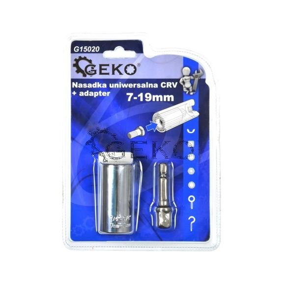 Geko universele dop 7-19mm +adapter