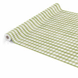 Via Chasse Tischdecke PVC 140 cm Gingham-Oliv
