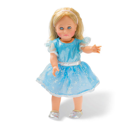 Puppenkleid Eisprinzessin, 28-35 cm