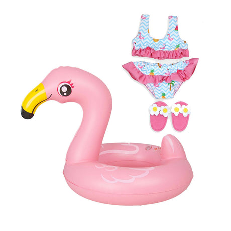 Heless Puppen-Schwimmset Flamingo, 35-45 cm