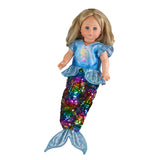 Puppenkleid-Meerjungfrau mit Pailletten, 28-35 cm