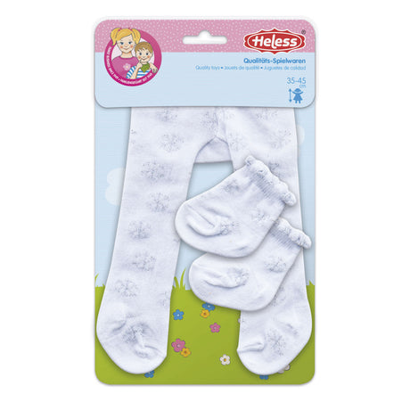 Heless Doll -Millot mit Socken -Schneeflocken, 35-45 cm