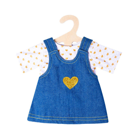 Heless Puppenkleid mit goldenem T-Shirt, 28-35 cm