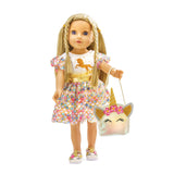 Heless Pu-Glitzer Clay Einhorn gold, Größe 35-45cm