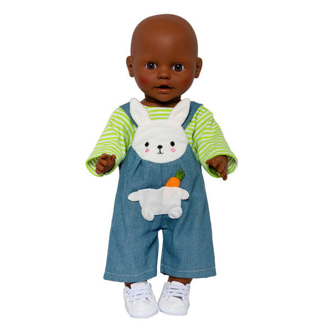 Dollshosen mit gestreiften Hemdhasen Lou, 35-45 cm