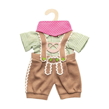 Heless Dolls Kleidung Lederhosen mit Hemd und Schal, 28-35 cm